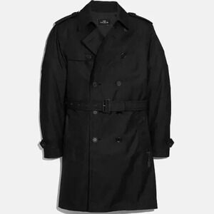 Coach Trench Coat F33778 Black Medium